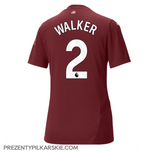 Stroje piłkarskie Manchester City Kyle Walker #2 Koszulka Trzeciej dla damskie 2024-25 Krótki Rękaw